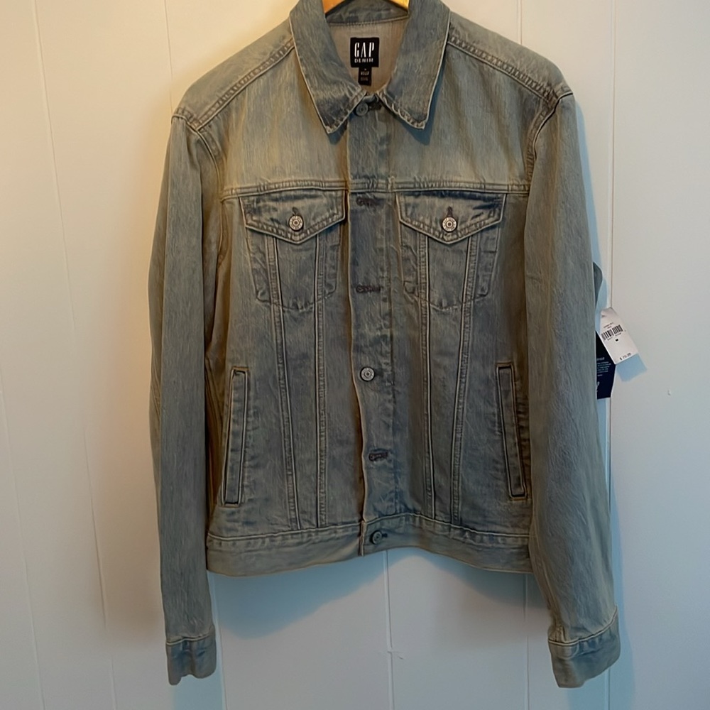 NWT Men’s Gap Icon Denim Jean Jacket Light Indigo